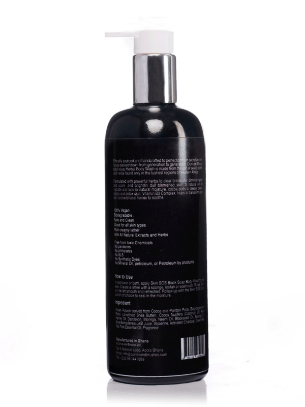 African Black Soap Body Wash (Herbal) - Image 2