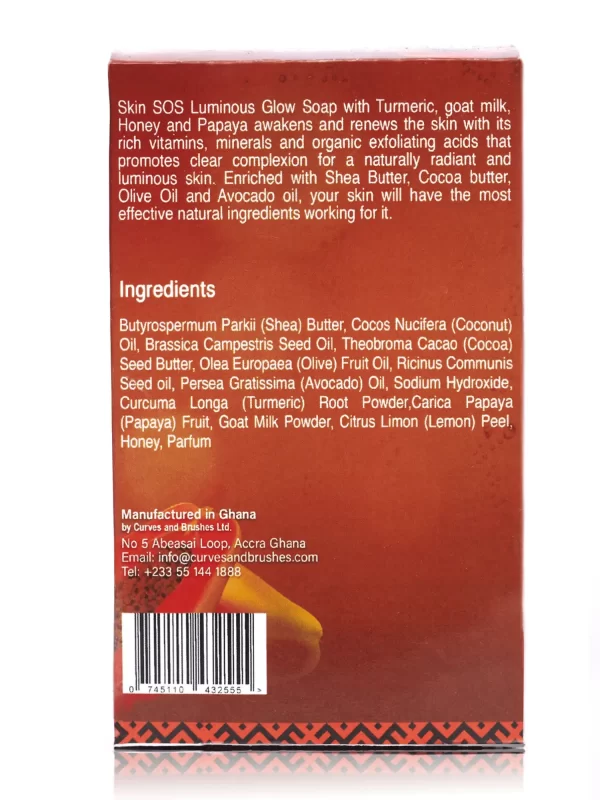 Luminous Glow Soap with Turmeric, Goat Milk, Honey and Papaya - Image 2