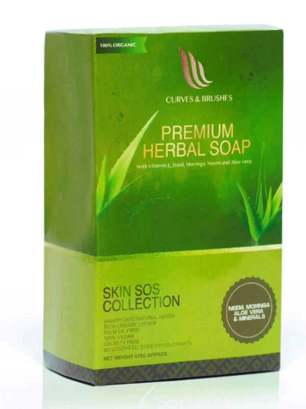 Premium Herbal soap with Vitamin E. Basil, Moringa, Neem and Aloe Vera